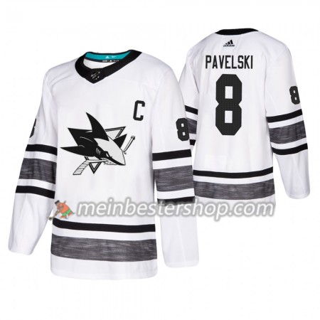 San Jose Sharks Joe Pavelski 8 2019 All-Star Adidas Weiß Trikot Authentic - Herren